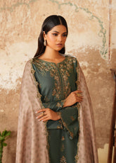 Iznik Embroidered Viscose Linen Suits Unstitched 3 Piece IZ25PF IPF-05